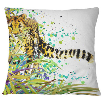 The Predator Illustration Art Animal Throw Pillow, 16"x16"