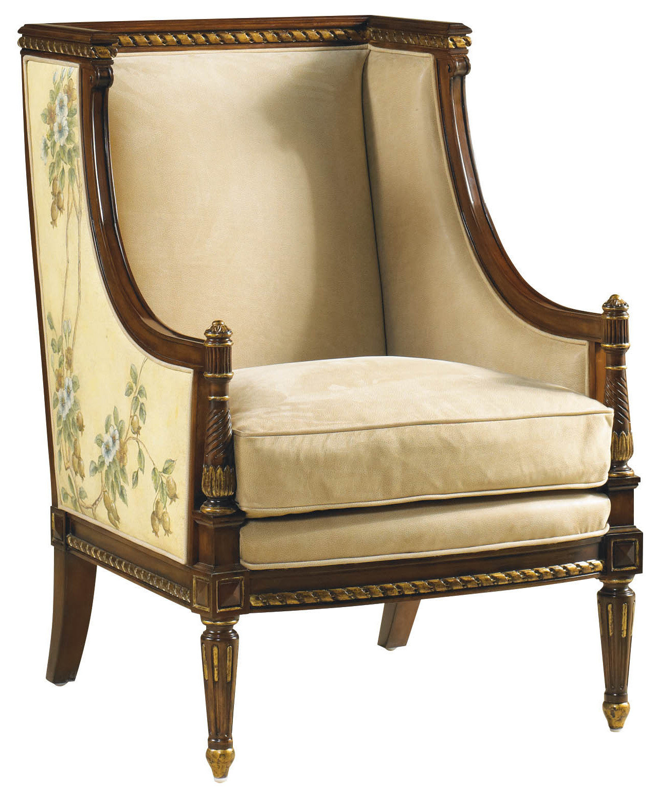 Floral Occasional Chair - Traditional - Armchairs And Accent Chairs ...