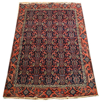 Antique Persian Oriental Rug, 4'10"x7'