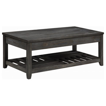 Lift Top Coffee Table With Storage, Gray
