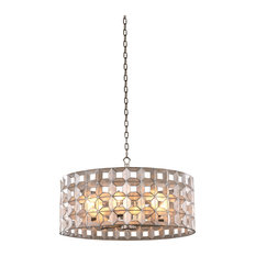 Kalco Lighting Prado 6 Light Pendant in Oxidized Silver Leaf