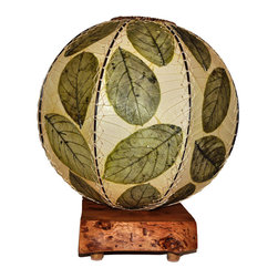 Eangee Home Designs Driftwood Orb Lamp | Green - Table Lamps