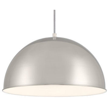 Minka Lavery Vantage 1 Light Dome Pendant, Brushed Nickel - 6203-84