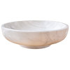 Natural Stone Calacatta White Marble Vessel Sink Bowl Polished (D)19" (H)6"