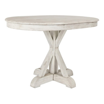 Gerald 47 Pine Oval Dining Table Sun-Bleached Ivory