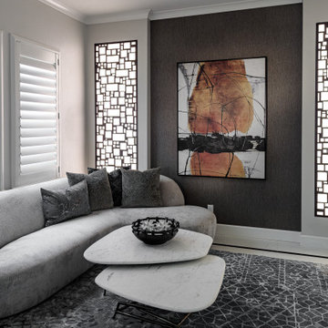 San Ramon CA Stylish Lounge Off Entryway