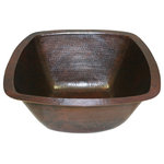 SimplyCopper - Rustic 15" Square Copper Kitchen Bar Prep Sink Dual Mount - Welcome to Simply Copper