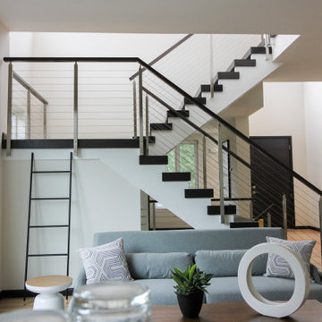 Project #70 | Open-Riser Staircase with Cable Railing