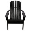 Shine Company 4626Bk Mid-Century Modern Adirondack Chair, Black