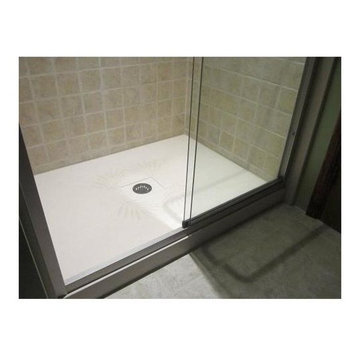 custom concrete shower pan