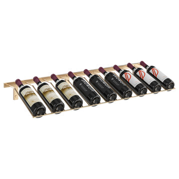 W Series Presentation Row (wall mounted metal wine rack), Golden Bronze, 9 Bottles (3 Columns)