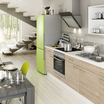 Miniküche mit Bosch Kühl-Gefrier-Kombi