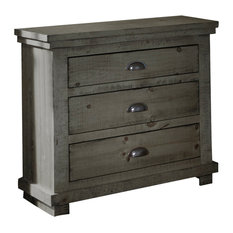 Willow Distressed Nightstand, Distressed Dark Gray