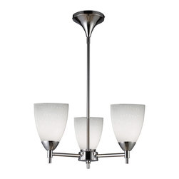 Celina-3-Light-Chandelier-In-Polished-Chrome-And-Simple-White-Glass - Chandeliers