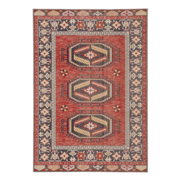 Jaipur Living Miner Indoor/Outdoor Medallion Red/Yellow Area Rug, 9'10"x14'
