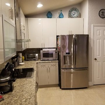Modern Kitchen Update Done in a Finish Smoke Acrylic