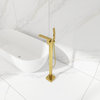 Freestanding Tub Shower Claw Foot Faucet With Handheld Spout, Gold