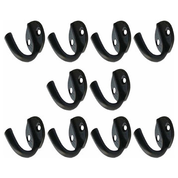 10 Hook Wrought Iron Black RSF Coat 1 1/2" X  1 3/4" |