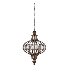 CWI Lighting 9935P19-6-182 6-Light Chandelier With Antique Bronze Finish