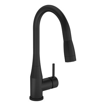 Sereno Single Handle Pull-Down Kitchen Faucet, 1.5 gpm, Matte Black
