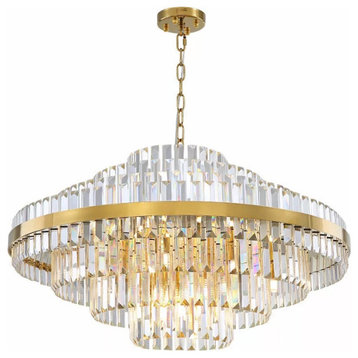 Calenzana | Large Chic Hanging Crystal Chandelier, 31.5''