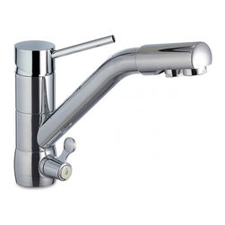 Clever grifo horizontal para cocina + osmosis con dos salidas de agua Caiman 987 - Kitchen Mixers