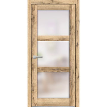 Solid French Door 18 x 80 | Lucia 2552 Oak