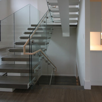 Project #80 | Mono-Beam Staircase with Glass Panels