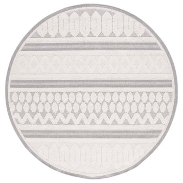 Safavieh Cottage Collection COT208A Rug, Ivory/Grey, 6'7" X 6'7" Round