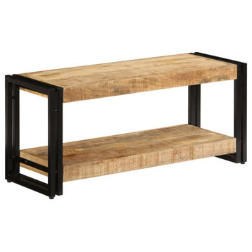 Vidaxl Tv Cabinet 35.4"x11.8"x15.7" Solid Mango Wood