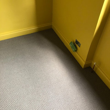 Sisal Herringbone Carpet Installation In Ealing