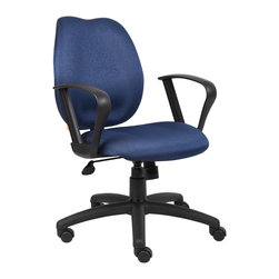 Blue Mid Back Fabric Office Task Chair - Office Chairs