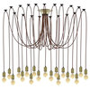 Bronwn And Antique Brass Large Chandelier