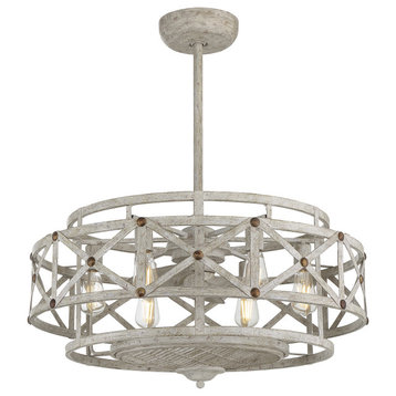 Colonade 6-Light Provence With Gold Accents Fan D Lier