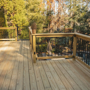 Deck Build Using Pressure Treated Pine with Timbertech Deck Lighting