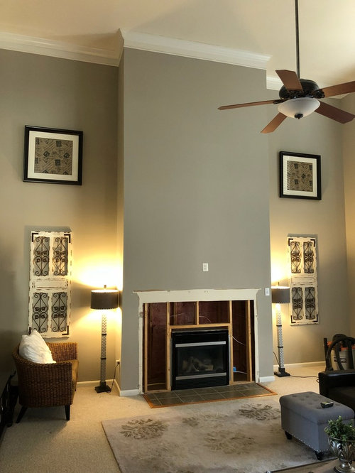 Two Story Family Room Fireplace Wall Dilema