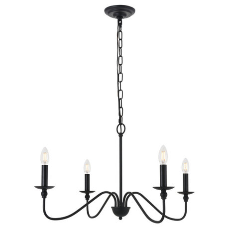 Rohan 4-Light Pendant, Matte Black