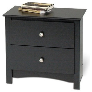 Tall 2 Drawer Contemporary Nightstand Transitional Nightstands And Bedside Tables By Imtinanz Llc Houzz