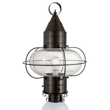 Norwell Lighting 1510-BR-CL Classic Onion - One Light Large Outdoor Post Mount