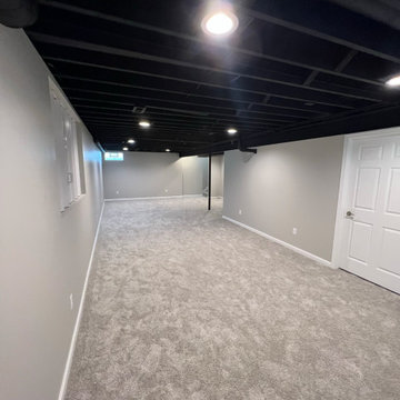 Basement Remodel With Exposed Ceiling