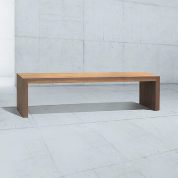 Long Bench Table, Walnut Dining Bench, Wood Dining Bench Minimal,