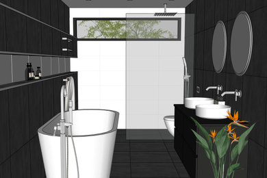 Modernes Badezimmer - 3D Visualisierung