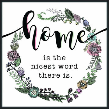 "Home is the nicest II", Decorative Canvas Wall Art, 41.75"x41.75"