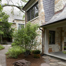 rock path & flowerbed