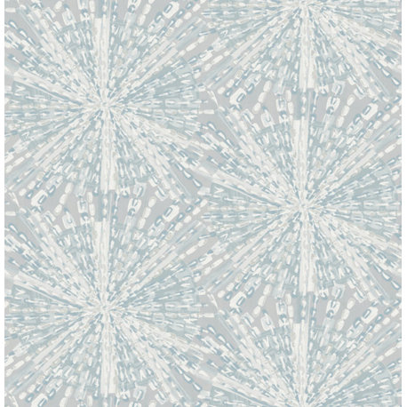 Grey Blue Sunburst Peel & Stick Wallpaper Bolt