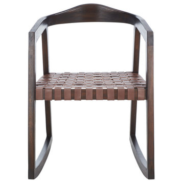 Safavieh Willa Rocking Dining Chair, Cognac/Walnut