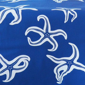Starfish Eco Coastal Table Runner, 16"x90", Blue