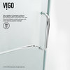 VIGO Monteray 34"x46" Frameless Shower Enclosure With Left Base, Chrome