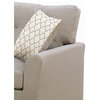 Poundex Furniture 2 Piece Fabric Sofa Loveseat Set in Beige Color