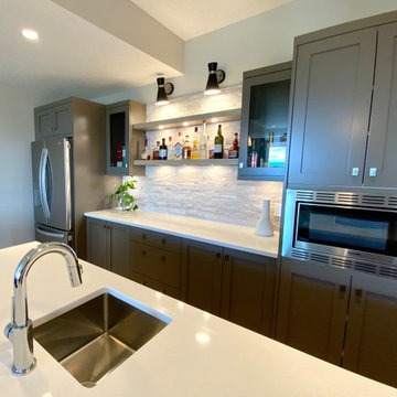 Transitional Modern Home Bar